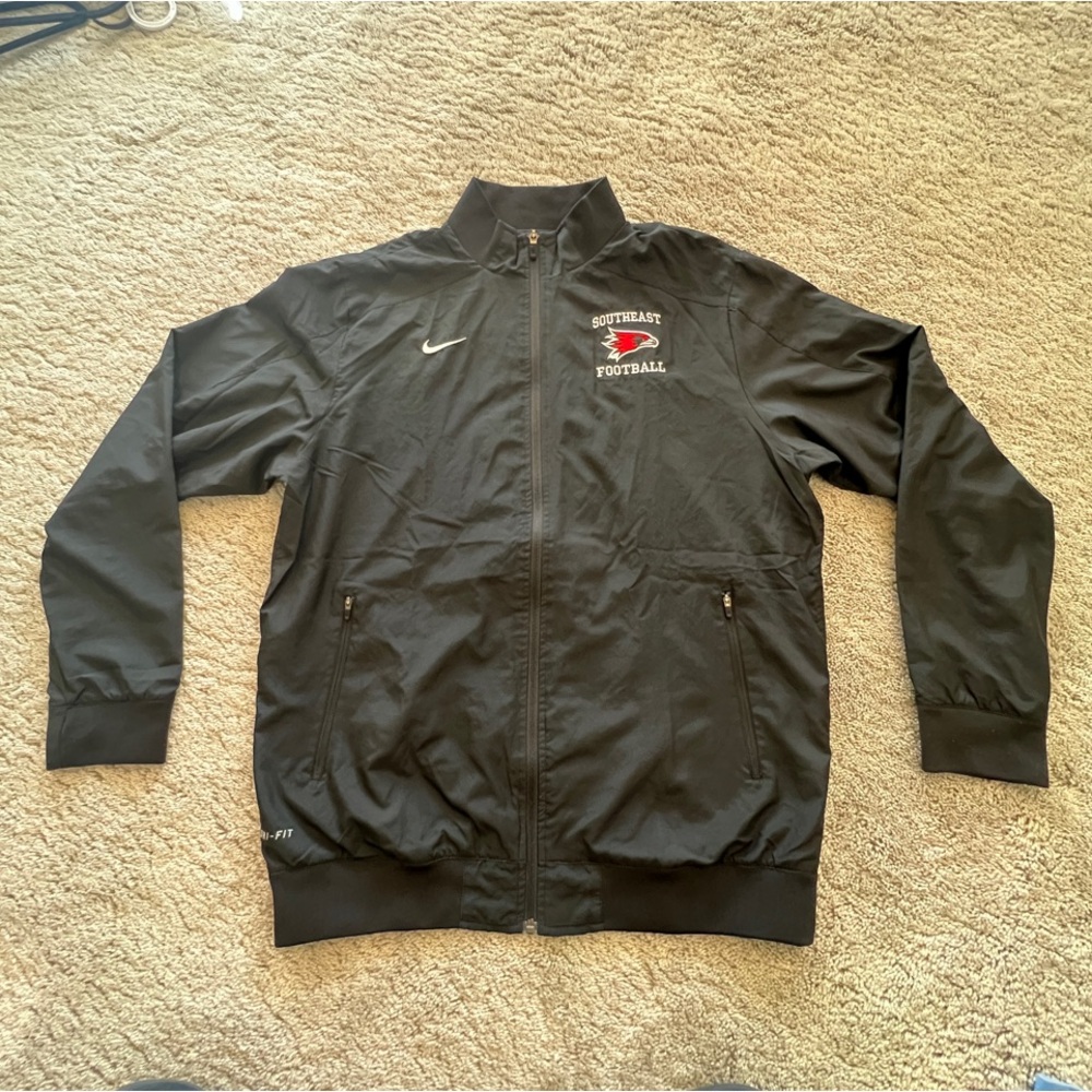 Nike Black Dri-Fit Football Windbreaker Jacket